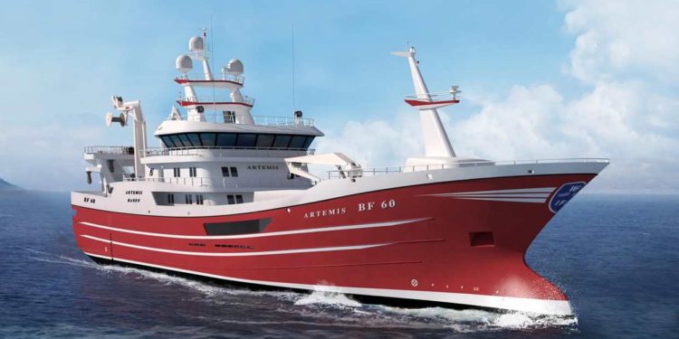 75M Pelagic Trawler Artemis will be supplied with SIMRAD Sonar Equipment from Kongsberg Maritime