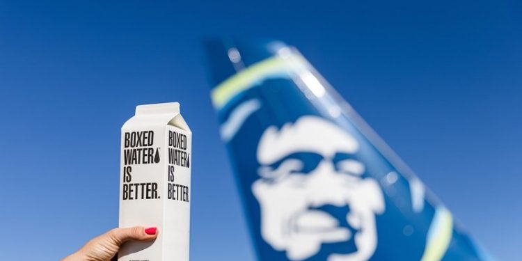 Alaska-Airlines-and-Boxed-Water