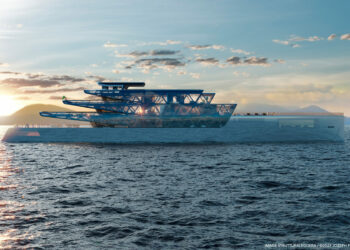 Jozeph Forakis Presents PEGASUS 88m Concept with reflective ‘Solar Wings’