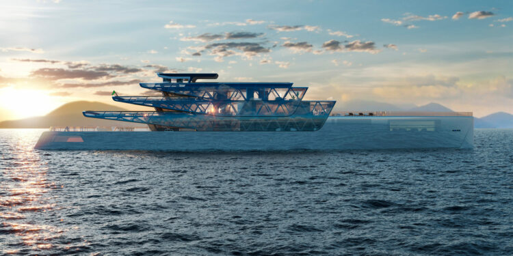 Jozeph Forakis Presents PEGASUS 88m Concept with reflective ‘Solar Wings’