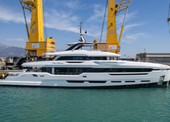 Third launch of the year for Baglietto: the DOM 133 #3 hits the water