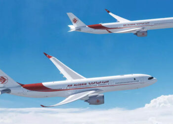 Air Algérie orders seven new widebody aircraft from Airbus, MTB Events, image shows two planes flying alongside each other , cloudy blue sky