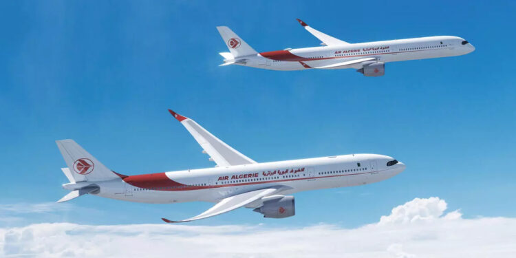 Air Algérie orders seven new widebody aircraft from Airbus, MTB Events, image shows two planes flying alongside each other , cloudy blue sky