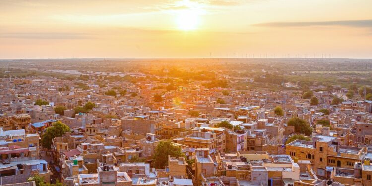 IndiGo adds another domestic destination to their substantial 6E network, MTB Events, Image shows the city of Jaisalmer at sunset