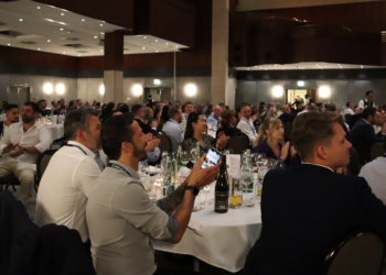 The sold out MTB Marine Europe was a resounding success!, MTB Events. Images show the final night dinner applause