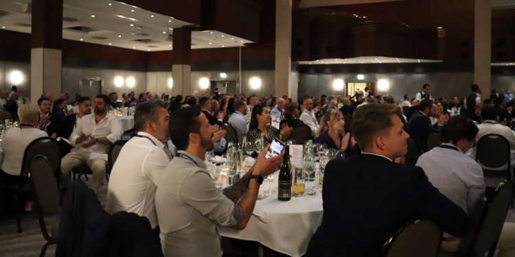 The sold out MTB Marine Europe was a resounding success!, MTB Events. Images show the final night dinner applause