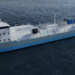 Azane and Amogy collaborate to build zero-emissions bunker vessel, MTB Events. Image shows a concept vessel with Azane and Amogy logos