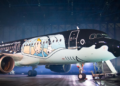 7 of the most unusual and impressive aircraft liveries, MTB Events. Image shows a Brussels Airlines aircraft painted with images from the comic of Tintin.