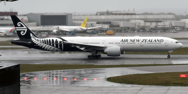 Air New Zealand connects with Starlink to elevate domestic travel, MTB Events. Image shows and Air New Zealand aeroplane on tarmac