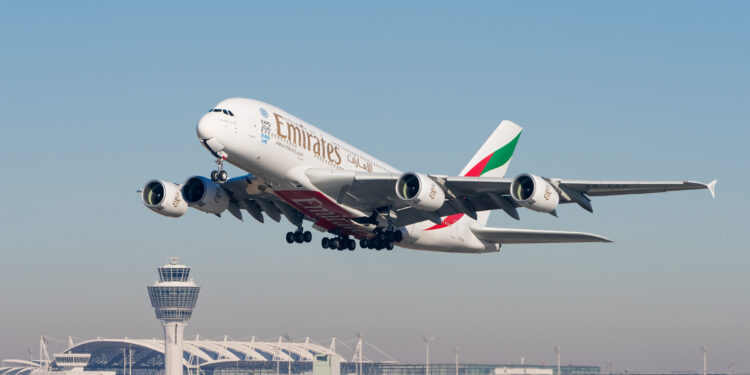 OEMServices and Emirates extend their agreement for the support of the A380 fleet, MTB Events. Image Description: Emirates Airbus A380-861 (reg. A6-EER, msn 139) at Munich Airport (IATA: MUC; ICAO: EDDM) departing 26L.