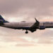 JetBlue to be the first US airline with a female CEO, MTB Events. Image shows a JetBlue flight at sunrise