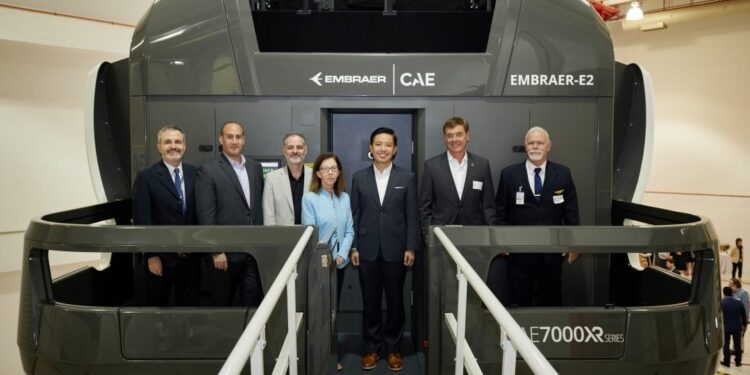 Singapore launches Embraer & CAE’s first E-Jets E2 complete flight simulator in Asia Pacific.