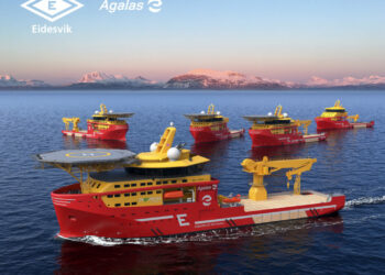 World's first methanol-powered vessel for subsea & offshore wind launched by Eidesvik Offshore, MTB Events. Image shows concept image of the CSV's to be built.