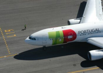 Record net income of EUR 177.3 million for TAP Air Portugal in 2023, MTB Events. Image shows an Airbus A330 on the tarmac with the TAP Air branding on the fuselage