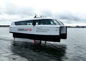 Electric vessel maker Candela closes record funding round of €24.5M, MTB Events. Image shows the P-12 vessel.
