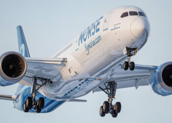 Norse and Neos sign agreement ahead of the Winter season, MTB Events. Image shows Norse Atlantic Airway plane flying in the sky