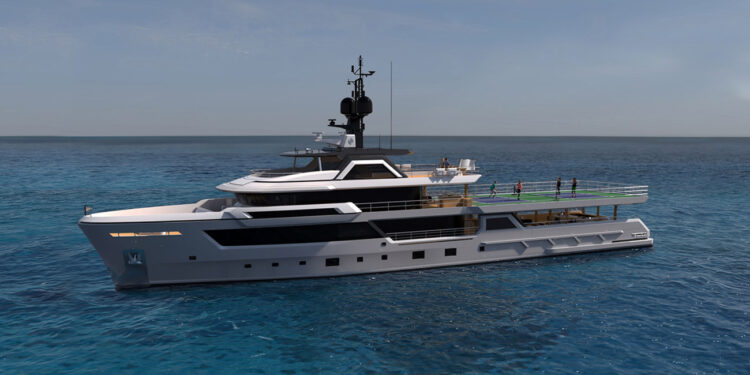 Cantiere Delle Marche announces the sale of second Flexplorer 165, MTB Events. Image shows the Flexplorer 165 sailing on water.