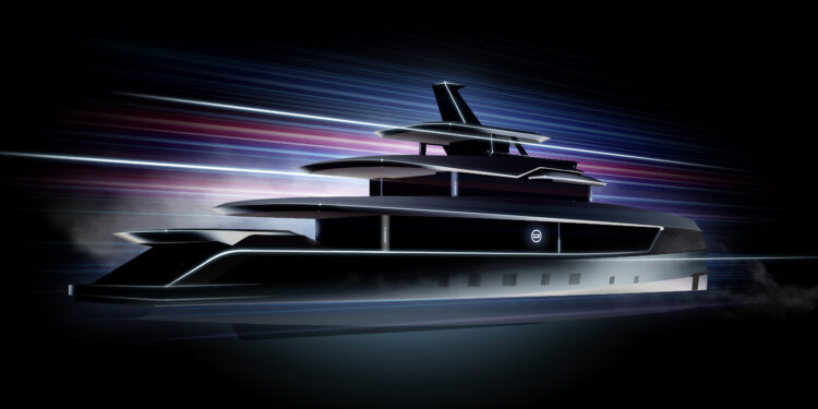 Denison Yachting announces sale of new build Dynamiq 52 metre yacht, MTB Events. Image shows concept image of the Dynamiq.