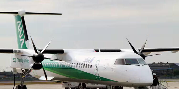 ANA expand fleet with the order of seven additional De Havilland aircraft, MTB Events. Image shows the Ecobon currently owned by ANA