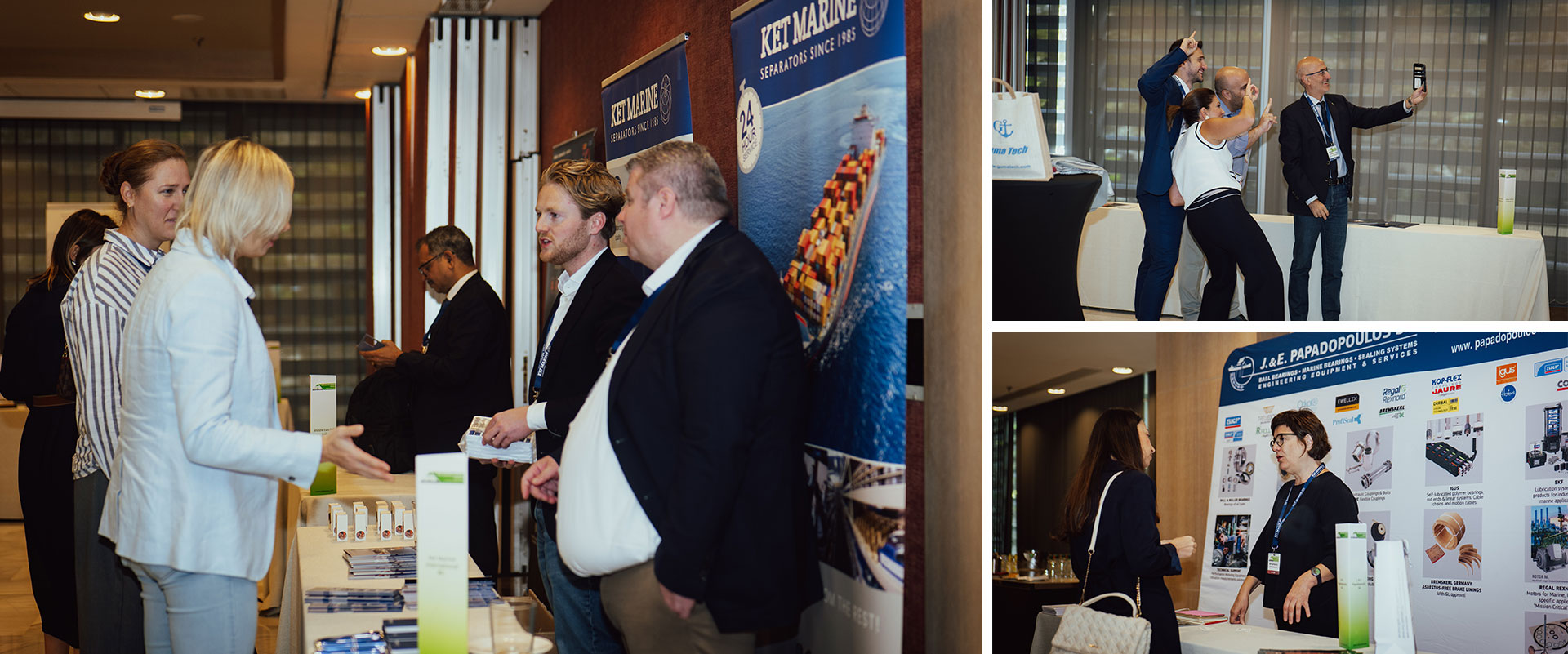 MTB Marine Europe: Another year, another massive triumph!, MTB Events. Image shows a photo collage of 3 images from the tabletop presentations