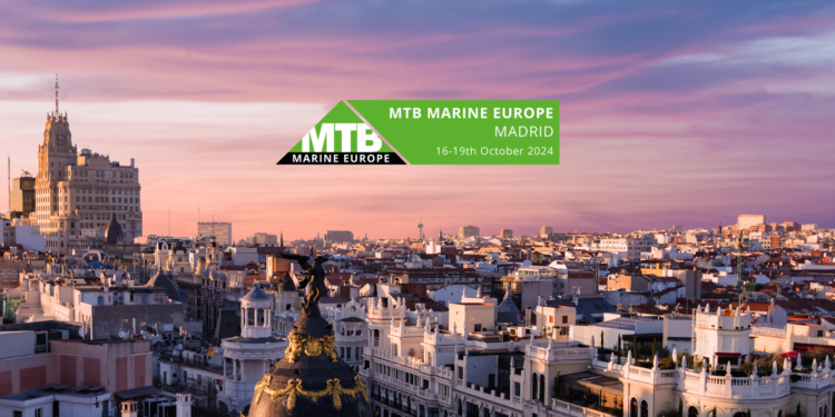 Marine Networking Event of the Year: MTB Marine Europe 2024 Heads to Madrid, MTB Events. Image shows a skyline of Madrid at sunrise