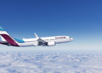 Eurowings embarks on largest fleet modernization in its history, MTB Events. Image shows a Eurowings plane mid flight
