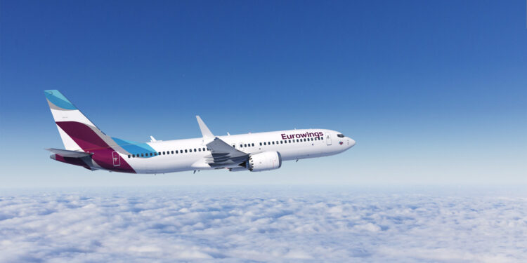 Eurowings embarks on largest fleet modernization in its history, MTB Events. Image shows a Eurowings plane mid flight