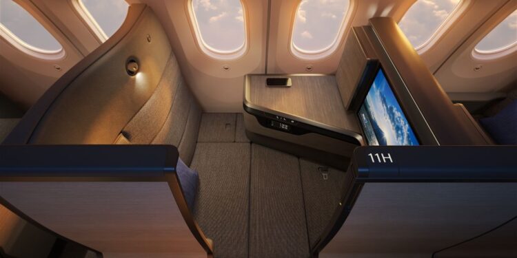 "THE Room FX", ANA's New Supersized Business Class Seats, MTB Events. Image shows seat 11H of the new 'THE Room FX' seat.