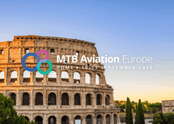 Image shows the colosseum at dusk with the MTB Aviation Europe logo ontop. Where Aviation Meets Opportunity: MTB Aviation Europe Lands in Rome, MTB Events