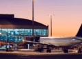 Image shows an airplane being prepared to be boarded at an airport with an orange sky in the background. ACI Unveils Roadmap for Smarter Airport Partnerships, MTB Events.