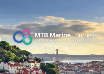 Lisbon hosts MTB Marine Europe 2025: Connecting industry leaders and shaping the future of maritime operations, MTB Events. Image shows a skyline view of Lisbon, Portugal at dusk with the MTB Marine Europe logo on top.