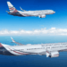 Image shows a digitally created image of two aircraft flying along side each other with ACG livery down the sides. ACG Reinforces Growth Strategy with 50 Boeing 737 MAX Aircraft, MTB Events.