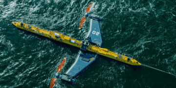 Image shows the Orbital Marine Power O2, the worlds most powerful tidal turbine. Orbital Marine Power Advances Predictable Clean Energy with Latest UK Award, MTB Events.