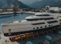 Image shows the Serenity II at the shipyard. Alia Yachts Debuts Striking 60m Superyacht Serenity II, MTB Events.